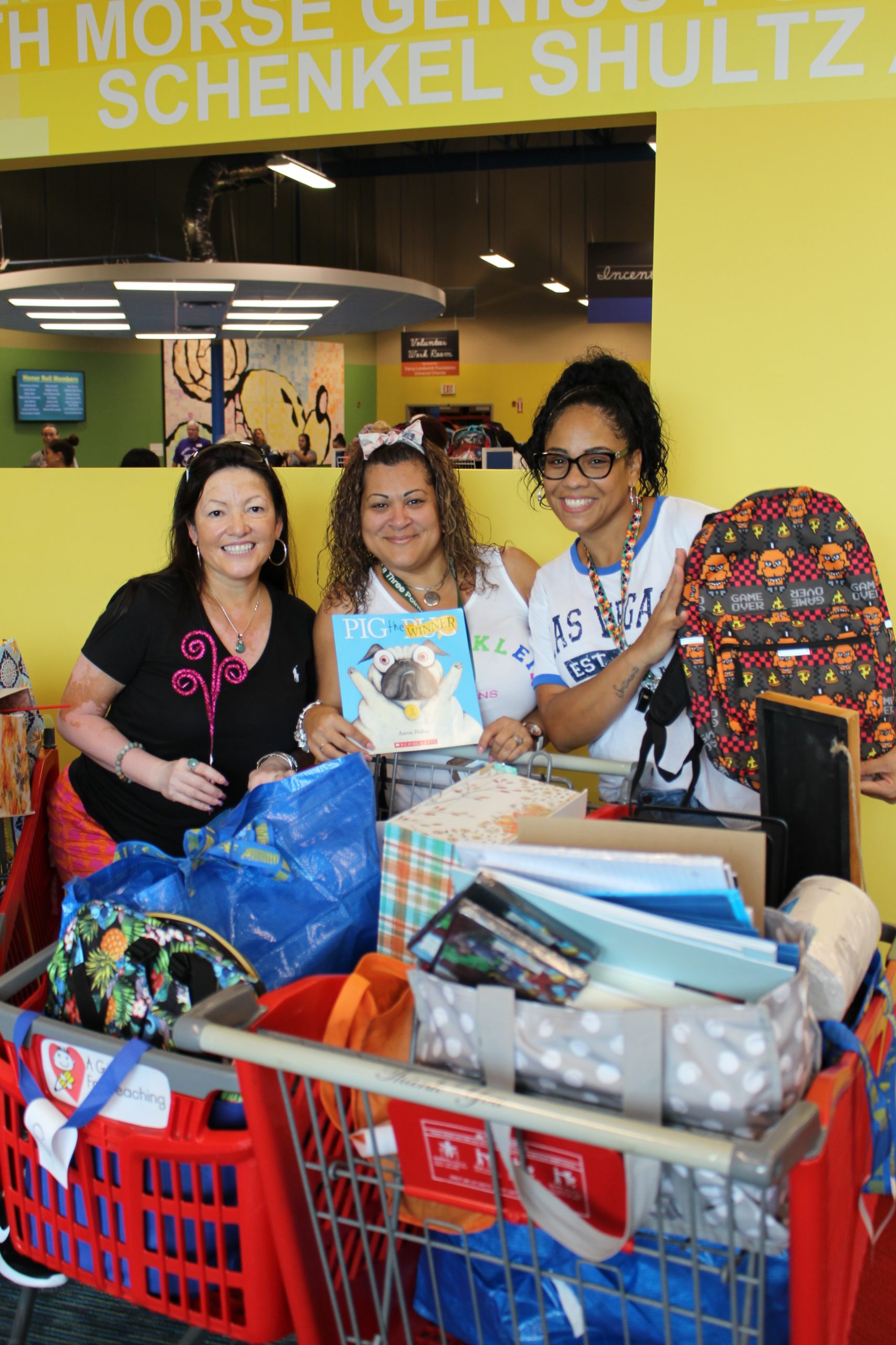 IMG_0596 teachers showing off school supplies