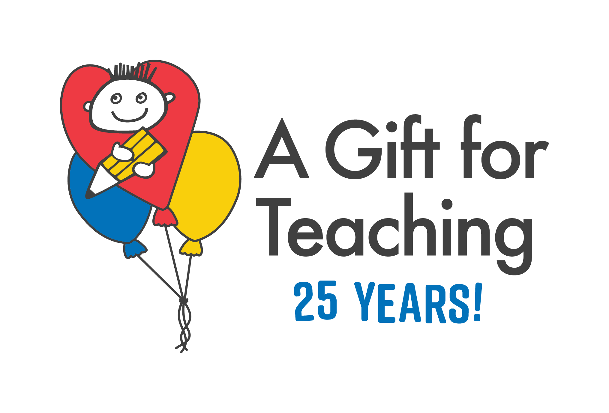 A Gift for Teaching 25th birthday logo